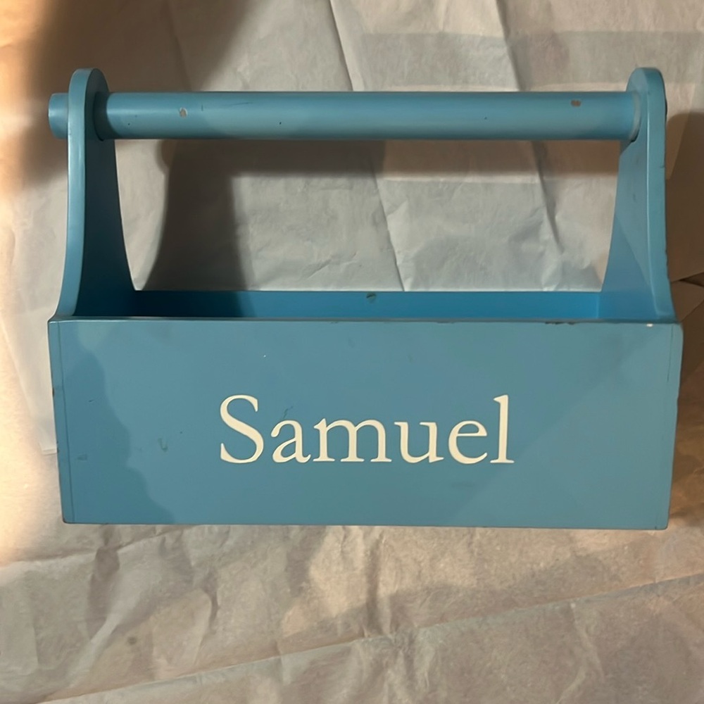 Pottery Barn kids wooden tool box